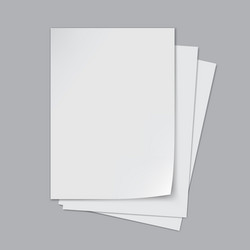 Stack of A4 Paper with Shadows vector image