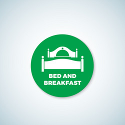 Bed and breakfast sticker dish cover vector