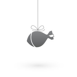 Bomb on a rope vector