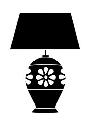 decoration object element retro table vector image