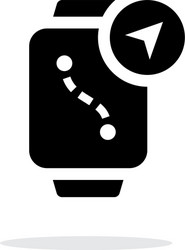 Navigation and gps in smart watch simple icon vector