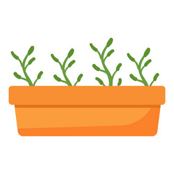 plant pot icon cartoon farm tool vector