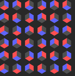 seamless cube pattern gradient pop art vector image