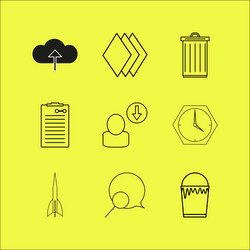 Web linear icon set simple outline icons vector