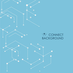 abstract connection hexagons and social network vector image