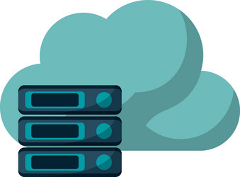 Isolated cloud computing design vector