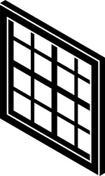 lattice window frame icon simple black style vector image