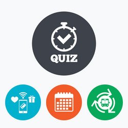 quiz sign icon questions and answers game vector image