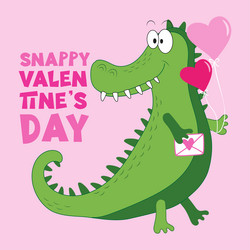 Snappy valentines day - funny alligator Royalty Free Vector