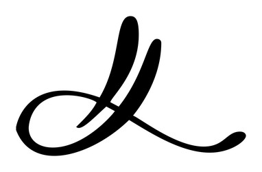 Hand drawn calligraphy letter capital k Royalty Free Vector