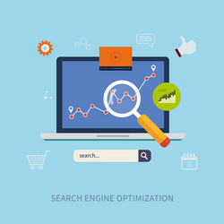 optimization and web elements vector image