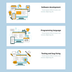 Software development programming language vector
