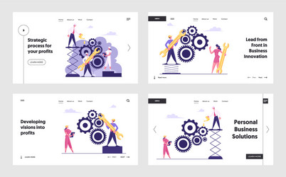 Working routine process and teamwork cooperation vector
