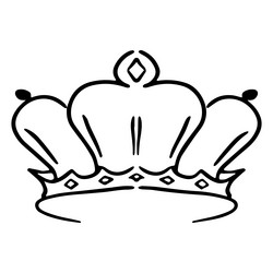 Medieval doodle crown Royalty Free Vector Image