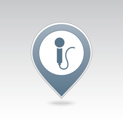 microphone pin map icon pointer markers vector image