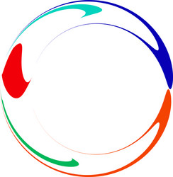 Radial abstract geometric circle design element vector