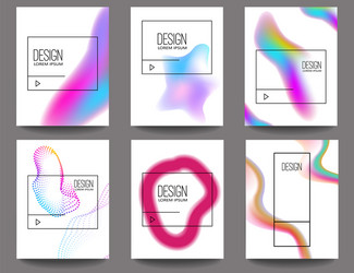 set of banner design templates with abstract vector image