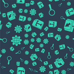 set text file document magnifying glass globe vector image