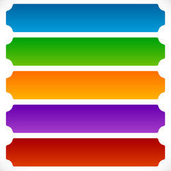 simple flat rectangular shaped button banner vector image