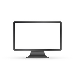 Computer display isolated in realistic design vector