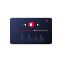 dark music player with modern ui for playlist vector image