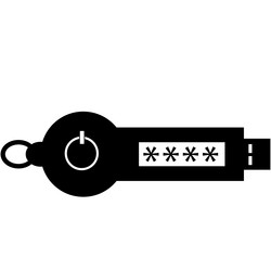 Security Token Icon - RSA Authentication vector image