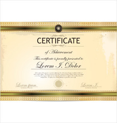 certificate template vector