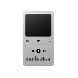 modern gradient player for playlists and audio vector image