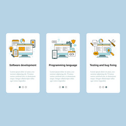 Software development programming language vector