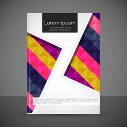 Brochure design with abstract pattern background vector