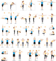 Couple Workout Fitness Vector Image
