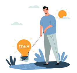 man with idea vector image