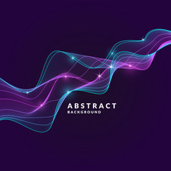 abstract background with a dynamic waves lines vector image