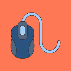 Flat icon on background computer mouse vector