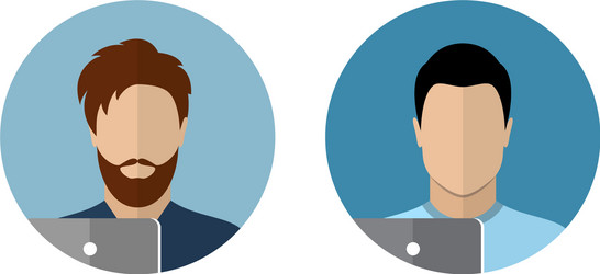 Programmer Icons Set vector image