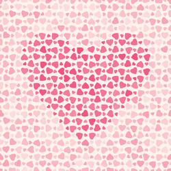 Abstract pattern with hearts on light background vector