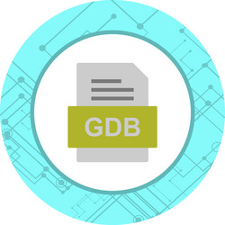 gdb file document icon vector image