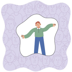 introvert some introverts may feel worried about vector image