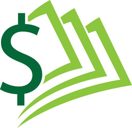 dollar money icon vector