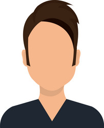 Young male profile avatar isolated on white Vector Image