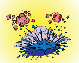 Comic book explosion Royalty Free Vector Image