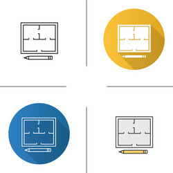 Floor plan linear icon Royalty Free Vector Image