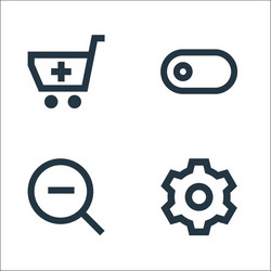 User interface line icons linear set quality vector