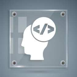 White web design and front end development icon vector
