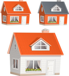 Retro flat house icons and symbols set Royalty Free Vector