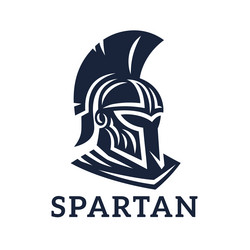 Spartan Warrior Helmet Logo Vector Image