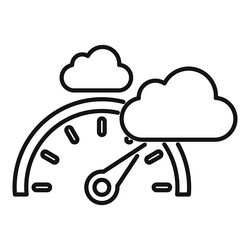 cloud computing speedometer measuring performance vector image