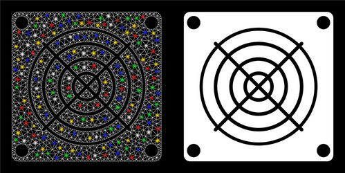 flare mesh network mining asic device icon vector image