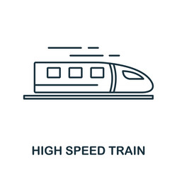 high speed train icon simple element from vector