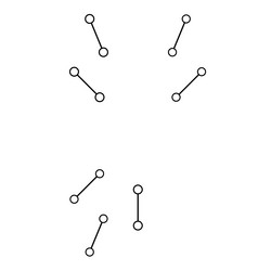 radial radiating lines with nodes nodal points vector image